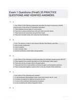 Exam 1 Questions (Final!) 35 PRACTICE QUESTIONS AND VERIFIED ANSWERS.