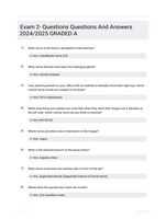 Exam 2- Questions  Questions And Answers 2024/2025 GRADED A