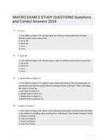 MACRO EXAM 2 STUDY QUESTIONS Questions and Correct Answers 2024