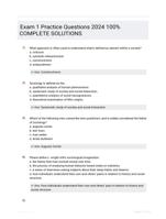 Exam 1 Practice Questions 2024 100% COMPLETE  SOLUTIONS