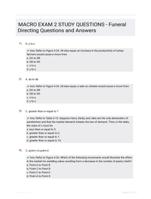 MACRO EXAM 2 STUDY QUESTIONS - Funeral Directing Questions and Answers