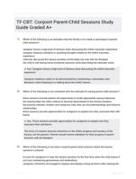 TF-CBT: Conjoint Parent-Child Sessions Study Guide Graded A+