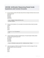 ASVAB: Arithmetic Reasoning Study Guide Questions and Correct Answers