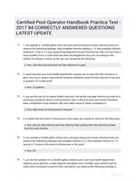 Certified Pool Operator Handbook
Practice Test - 2017 84 CORRECTLY ANSWERED QUESTIONS LATEST UPDATE