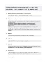 Midterm Review-NURS548 QUESTIONS AND ANSWERS 100% VERIFIED A+ GUARANTEED