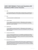 AGEC 4623 Midterm Terms and Questions |83 Questions| With Correct Answers.