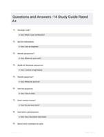 Questions and Answers -14 Study Guide Rated A+