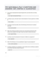 PSY 6635 Midterm (Part 1) QUESTIONS AND ANSWERS 100% VERIFIED A+ GUARANTEED