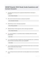 WHNP Boards 2024 Study Guide Questions and Correct Answers