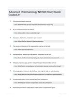 Advanced Pharmacology-NR 508 Study Guide Graded A+