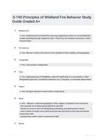 S-190 Principles of Wildland Fire Behavior Study Guide Graded A+