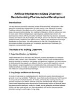 Artificial Intelligence in Drug Discovery: Revolutionizing Pharmaceutical Development