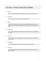 Law Quiz 1 Study Guide 2024 Updates