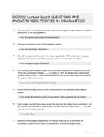 GCU322 Lecture Quiz 6 QUESTIONS AND ANSWERS 100% VERIFIED A+ GUARANTEED