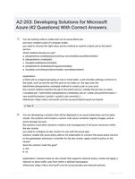 AZ-203: Developing Solutions for Microsoft Azure |42 Questions| With Correct Answers.