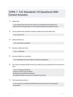 CHPA 1- TJC Standards |18 Questions| With Correct Answers.