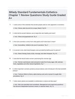 Milady Standard Fundamentals Esthetics- Chapter 1 Review Questions Study Guide Graded A+