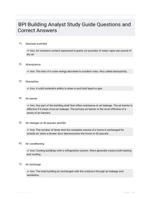 BPI Building Analyst Study Guide Questions and Correct Answers