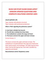 NUSG 530 STUDY GUIDE EXAM LATEST  VERSION UPDATED QUESTIONS AND  COMPLETE SOLUTIONS VERIFIED 100%