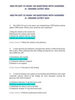 HESI PN EXIT V3 EXAM 140 QUESTIONS WITH ANSWERS A+ GRADED LATEST 2024