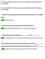 IVY TECH APHY 101 FINAL EXAM QUESTIONS AND ANSWERS A+GRADED