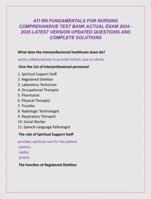 ATI RN FUNDAMENTALS FOR NURSING  COMPREHANSIVE TEST BANK ACTUAL EXAM 2024 - 2025 LATEST VERSION UPDATED  EXAM