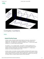 Complex numbers in mathematics