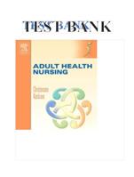 Test Bank for Christensen & Kockrow: Adult Health Nursing, 5th Edition