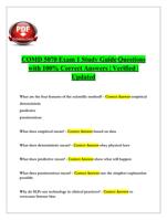 COMD 5070 Exam 1 Study Guide Questions with 100% Correct Answers | Verified | Updated