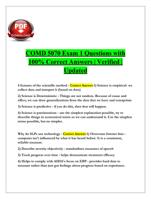 COMD 5070 Exam 1 Questions with 100% Correct Answers | Verified | Updated