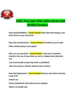 EVOC Test Exam With 100% Correct And Verified Answers