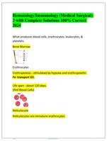 Hematology/Immunology (Medical Surgical) 3 with Complete Solutions 100% Correct 2024