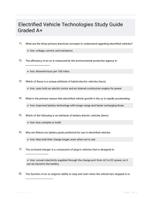 Electrified Vehicle Technologies Study Guide Graded A+