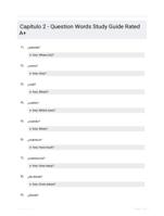 Capítulo 2 - Question Words Study Guide Rated A+