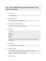 ALL THE COMSAE Study Guide Questions and Correct Answers