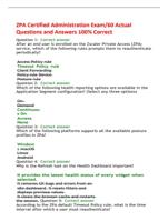 ZPA Certified Administration Exam/60 Actual Questions and Answers 100% Correct