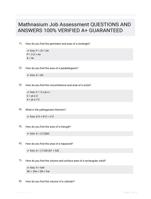 Mathnasium Job Assessment QUESTIONS AND ANSWERS 100% VERIFIED A+ GUARANTEED