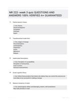 NR 222- week 3 quiz QUESTIONS AND ANSWERS 100% VERIFIED A+ GUARANTEED