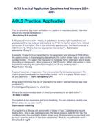 ACLS Practical Application Questions And Answers 2024-2025