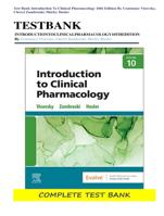 Test Bank Introduction To Clinical Pharmacology 10th Edition By Constance Visovsky, Cheryl Zambroski, Shirley Hosler