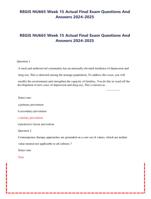 REGIS NU665 Week 15 Actual Final Exam Questions And Answers 2024-2025