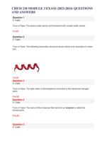 CHEM 210 MODULE 3 EXAM (2023-2024) QUESTIONS AND ANSWERS