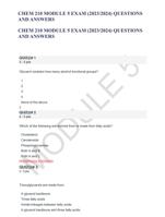 CHEM 210 MODULE 5 EXAM (2023-2024) QUESTIONS AND ANSWERS