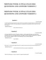 NRNP 6541 WEEK 11 FINAL EXAM 2024 QUESTIONS AND ANSWERS VERSION 2