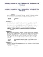 NURS 676 FINAL EXAM 2024 VERIFIED EXAM WITH SOLUTION VERSION 2