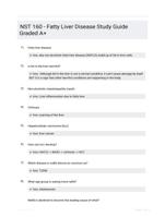 NST 160 - Fatty Liver Disease Study Guide Graded A+