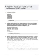 NAPLEX Practice Questions Study Guide Questions and Correct Answers