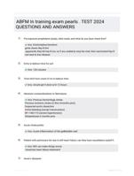 ABFM In training exam pearls . TEST 2024 QUESTIONS AND ANSWERS