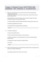 Chapter 2 Multiple Choice QUESTIONS AND ANSWERS 100% VERIFIED A+ GUARANTEED