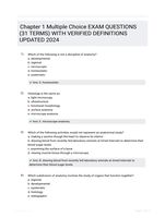 Chapter 1 Multiple Choice EXAM QUESTIONS (31 TERMS) WITH VERIFIED DEFINITIONS UPDATED 2024